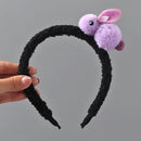 Cute animal hair ball rabbit hair ring girls rubber band elastic hair bands Korean headwear children hair Accessories ornaments