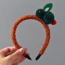 Cute animal hair ball rabbit hair ring girls rubber band elastic hair bands Korean headwear children hair Accessories ornaments