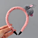 Cute animal hair ball rabbit hair ring girls rubber band elastic hair bands Korean headwear children hair Accessories ornaments