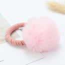 Cute animal hair ball rabbit hair ring girls rubber band elastic hair bands Korean headwear children hair Accessories ornaments