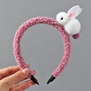 Cute animal hair ball rabbit hair ring girls rubber band elastic hair bands Korean headwear children hair Accessories ornaments