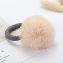 Cute animal hair ball rabbit hair ring girls rubber band elastic hair bands Korean headwear children hair Accessories ornaments