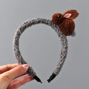 Cute animal hair ball rabbit hair ring girls rubber band elastic hair bands Korean headwear children hair Accessories ornaments