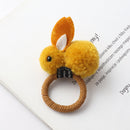 Cute animal hair ball rabbit hair ring girls rubber band elastic hair bands Korean headwear children hair Accessories ornaments