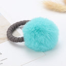 Cute animal hair ball rabbit hair ring girls rubber band elastic hair bands Korean headwear children hair Accessories ornaments