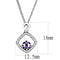 Chain Necklace DA229 Stainless Steel Chain Pendant with AAA Grade CZ