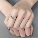 Yellow Gold Ring DA250 Gold - Stainless Steel Ring with AAA Grade CZ