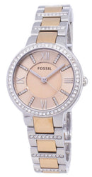 Fossil Virginia Rose Dial Crystal Two-tone ES3405 Women's Watch