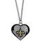 New Orleans Saints Heart Necklace