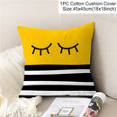 Frigg Yellow Black Geometric Pattern Square Cushion Cover Pillow Case Polyester Throw Pillows Cushions For Home Decor 45x45cm