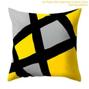 Frigg Yellow Black Geometric Pattern Square Cushion Cover Pillow Case Polyester Throw Pillows Cushions For Home Decor 45x45cm