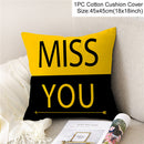 Frigg Yellow Black Geometric Pattern Square Cushion Cover Pillow Case Polyester Throw Pillows Cushions For Home Decor 45x45cm