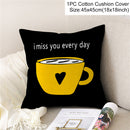 Frigg Yellow Black Geometric Pattern Square Cushion Cover Pillow Case Polyester Throw Pillows Cushions For Home Decor 45x45cm