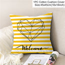 Frigg Yellow Black Geometric Pattern Square Cushion Cover Pillow Case Polyester Throw Pillows Cushions For Home Decor 45x45cm