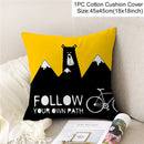 Frigg Yellow Black Geometric Pattern Square Cushion Cover Pillow Case Polyester Throw Pillows Cushions For Home Decor 45x45cm
