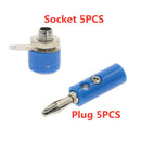 10Pcs/set Male Female J072 4mm Banana Plug Male And Female To Insert Connector Banana Pin DIY Model