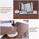 LMDZ Leather Snap Fasteners Kit Press Stud Metal Button Snaps with Hammer Installation Tools for DIY Leather Craft Project