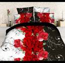 Home textiles cotton Leopard grain rose 3D bedding sets King size 4 Pcs of duvet cover bed sheet pillowcase bedclothes