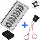 MB Anniversary 5 Magnetic Eyelashes With Tweezers Natural Wispy Faux Cils magnetique Mink Lashes Professional Eye Lashes Set