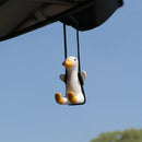 Gypsum Cute Anime Car Accessorie Swing Duck Pendant Auto Rearview Mirror Ornaments Birthday Gift Auto Decoraction Car Fragrance