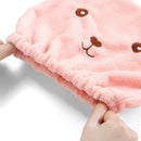 Children Cute Bear Bathing Drying Towel Head Wrap Soft Cotton Microfiber Quickly Dry Hair Elastic Hat Hair Turban For Girl