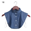 Women Cotton Lace Fake Collar Blouse Vintage Detachable Collar Women&