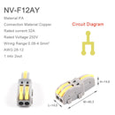 1 Input 2/3/4/5 Output Splitter Quick Spring Splicing Wire Connector Electric Cable Terminal Block Push In With Operation Lever