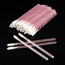 50Pcs Disposable Lip Brush Eyelash Brushes Crystal Lashes Micro Brushes Eyelash Extension Applicator Cleaner Beauty Makeup Tools