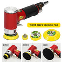 New Orbit Air Sander Mini Pneumatic 1"/2"/3" Grinding Machine set for Car Polishing High Speed Air Powered Polisher air tool