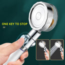 Strong Pressurization Spray Nozzle Water Saving Rainfall 360 Degrees Rotating With Small Fan Washable Hand-held Shower Head