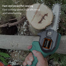 Cordless Electric Chain Saw Household Small Handheld Electric Saw Wireless Lithium Battery Outdoor Logging Orchard Electric Prun