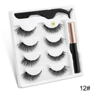 Magnetic Eyelashes 3D Mink Eyelashes Magnetic Eyeliner Magnetic Lashes Short False Lashes Lasting Handmade Eyelash Makeup Tool