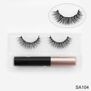Magnetic Eyelashes 3D Mink Eyelashes Magnetic Eyeliner Magnetic Lashes Short False Lashes Lasting Handmade Eyelash Makeup Tool