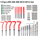XCAN Thread Repair Tool 25pcs M3/M4/M5/M6/M7/M8/M10/M12/14 for Restoring Damaged Thread Spanner Wrench Twist Drill Bit Hand Tool