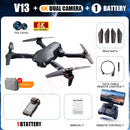 2022 NEW V13 Mini Drone 4k HD Camera WiFi Fpv Drones Dual Camera Foldable Quadcopter Real-time transmission Helicopter Toys