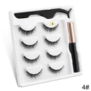 Magnetic Eyelashes 3D Mink Eyelashes Magnetic Eyeliner Magnetic Lashes Short False Lashes Lasting Handmade Eyelash Makeup Tool