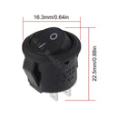 10Pcs 2 Pin ON/OFF Round Rocker Switch LED illuminated Car Dashboard Dash Boat Van 12V Switch On Off