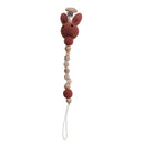 1pc Crochet Bunny Baby Pacifier Clip Chain BPA Free Wooden Beads Appease Soother Chain Clips Newborn Dummy Holder Nipple Clip