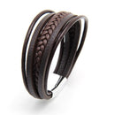 ZOSHI Trendy Genuine Leather Bracelets Mens Multilayer Braided Rope Bracelets Male Female Bracelets Retro Jewelry