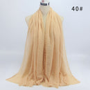 wholesale price 70*180cm women muslim crinkle hijab scarf femme musulman soft cotton headscarf islamic hijab shawls and wraps