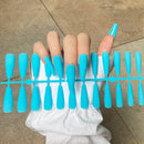 24Tips/Set Matte Super Long Coffin False Nail Artificial Fingernails Fake Nails Nail Beauty Finger Manicure Free Shipping Items