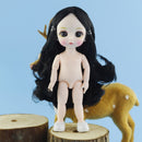 Adollya 16cm BJD Doll Nude Body Ball Jointed Swivel Doll 3D Eyes 13 Moveable Joints Body Make-up Princess 1/12 BJD Dolls