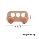 1PC Baby Toy Beech Wood Blocks Cartoon Car Educational Montessori Toys Children Teething Play Gym Baby Birthday Gift Products