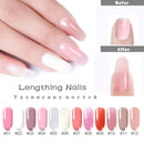 5PCS Poly Extention Gel Set Nail Art French Nail Art Clear Camouflage Color Nail Tip Form Crystal Nail Gel Slice Brush Nail Gel