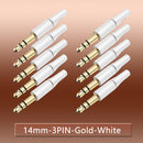 10pcs White And Black 3.5mm Stereo Headset Plug 3/4 Poles 3.5 Audio Plug Jack Adapter Connector for Iphone New Outlet 2.5mm