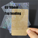 50pcs/Lot Heart-shaped Foil Laser Top Loading Sleeves For YGO Board Game Card Photo Protector Trading Cards Shield Cover