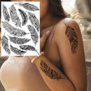 Sexy Black Henna Temporary Tattoos For Women Girls Body Art Decoration Fake Jewelry Chains Waterproof Mandala Flower Tatoos Kit
