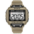 Super Easy to Read Scratch Proof Case 5ATM Water Resistant Digital Watch for Outdoor Sport