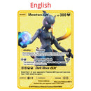 10000HP Arceus Vmax DIY Golden Pokemon Cards in English Iron Metal Pokmo Letters Kids Gift Game Collection Cards