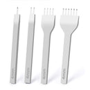 Leather Hole Punches 1+2+4+6 Prong DIY Diamond Lacing Stitching Chisel Set U/V Shaped Groover Leather Edge Beveler Skiving Tools